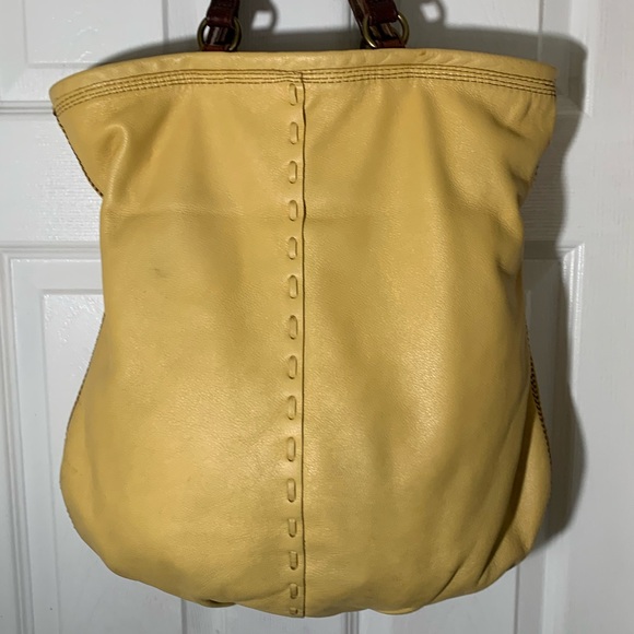 Lucky Brand -Genuine Leather Yellow Bag - Picture 9 of 14